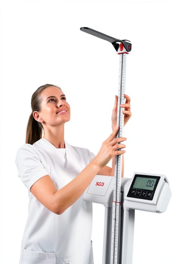 seca 777 Physician Scale 550lb Capacity Height Rod 4‑90in Battery-2