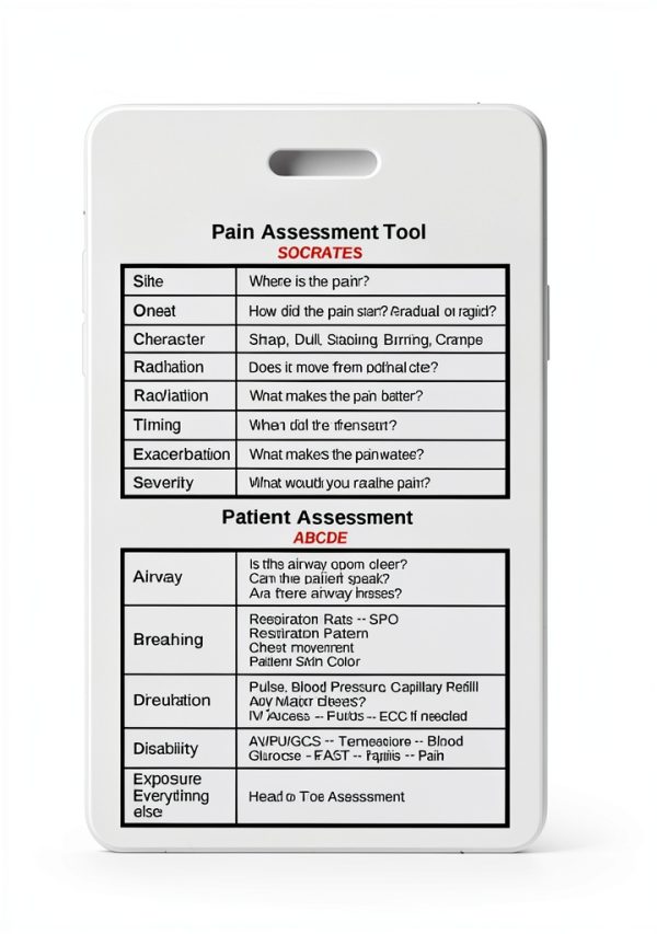 Lashicorn Pain Assessment Card White Plastic Clip 5‑Pack-2