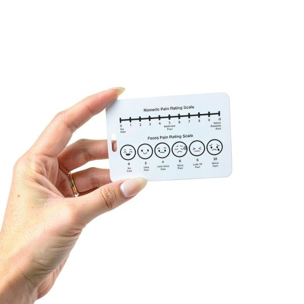 Lashicorn Pain Assessment Card White Plastic Clip 5‑Pack-5