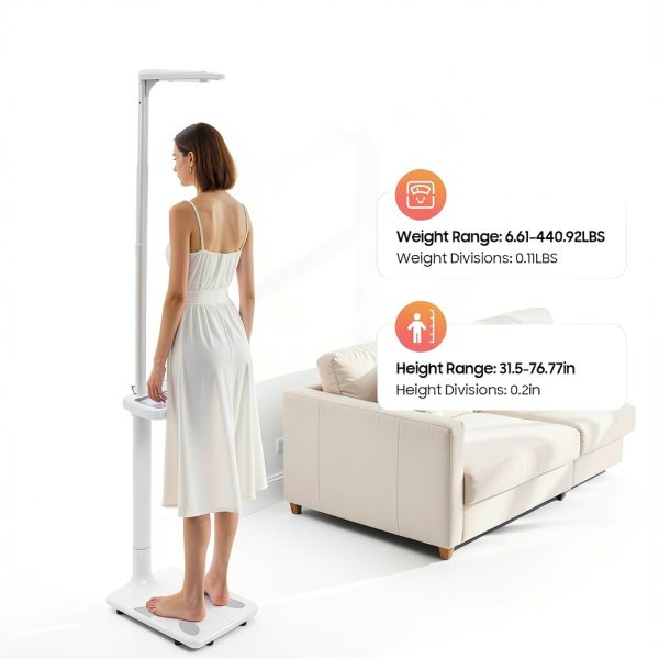 LIOUERS Physician Scale with Ultrasonic Height and Precision Sensors-3
