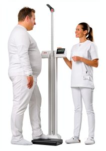 seca 777 Physician Scale 550lb Capacity Height Rod 4‑90in Battery-0
