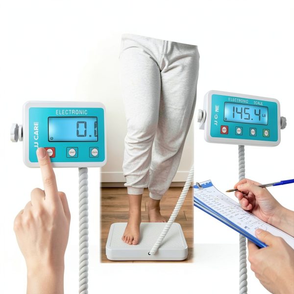JJ CARE Heavy Duty Portable Physician Scale with Mountable LCD Display-6