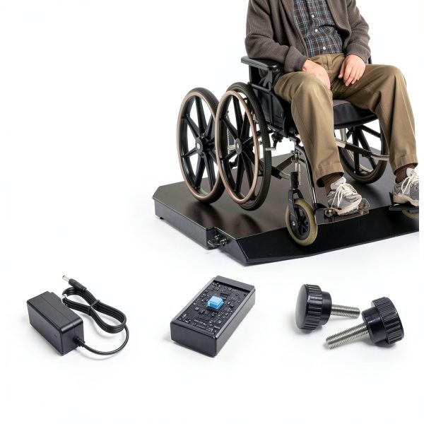 CDWTPS Wheelchair Scale Long 1000lb Portable Medical Scale with LED-3