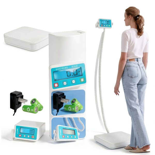 JJ CARE Heavy Duty Portable Physician Scale with Mountable LCD Display-4