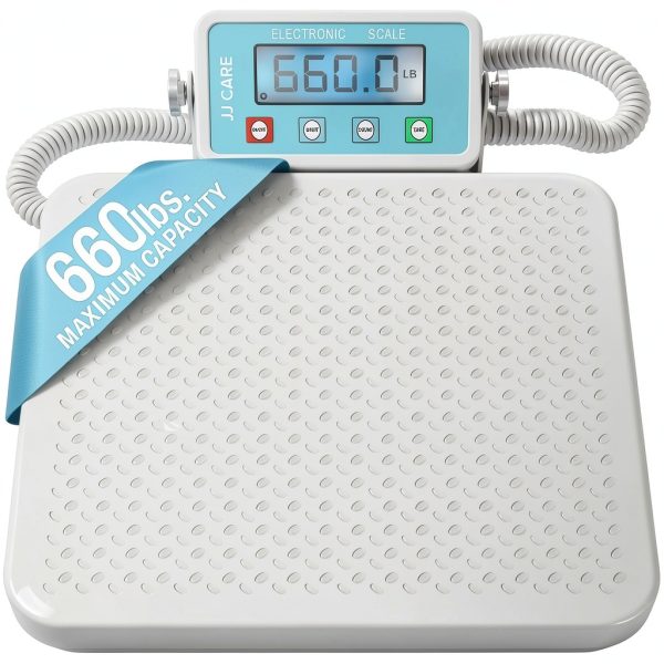 JJ CARE Heavy Duty Portable Physician Scale with Mountable LCD Display-0