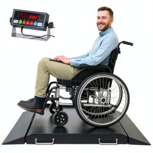 BizAutom 1000lb Wheelchair Scale Model BA-WCS-PRO Dual Ramp Portable-0