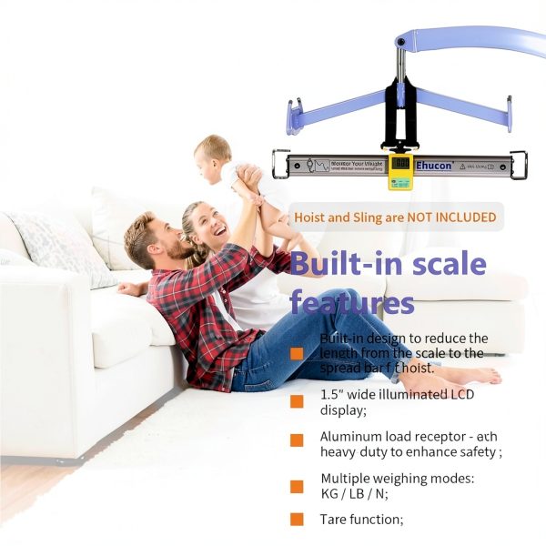 EHUCONELDEX Patient Lift Scale with LCD Display EZRH230411 Purple-5