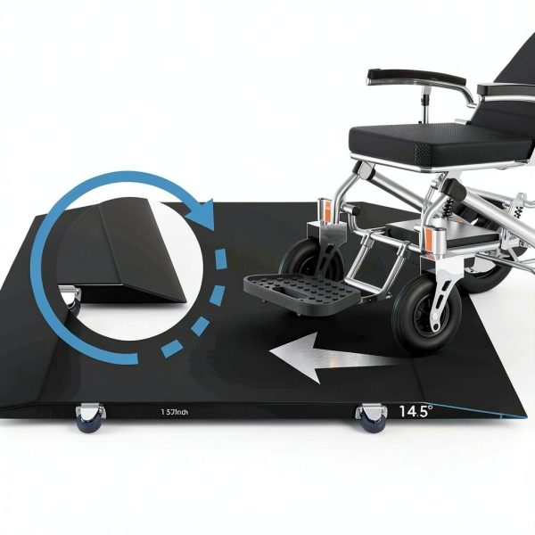 Wheelchair Scale with Dual Ramp for Home use 1000x0.2lb,Portable Medical Weighing Scale-1