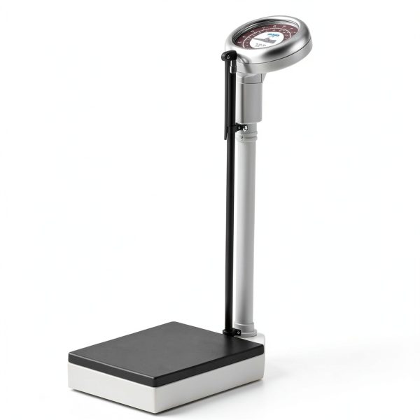 Helsevesen Physician Beam Scale, Classic Mechanical Beam Scales with Large Round Dial, Height and Weight Scale, SZT-160-0