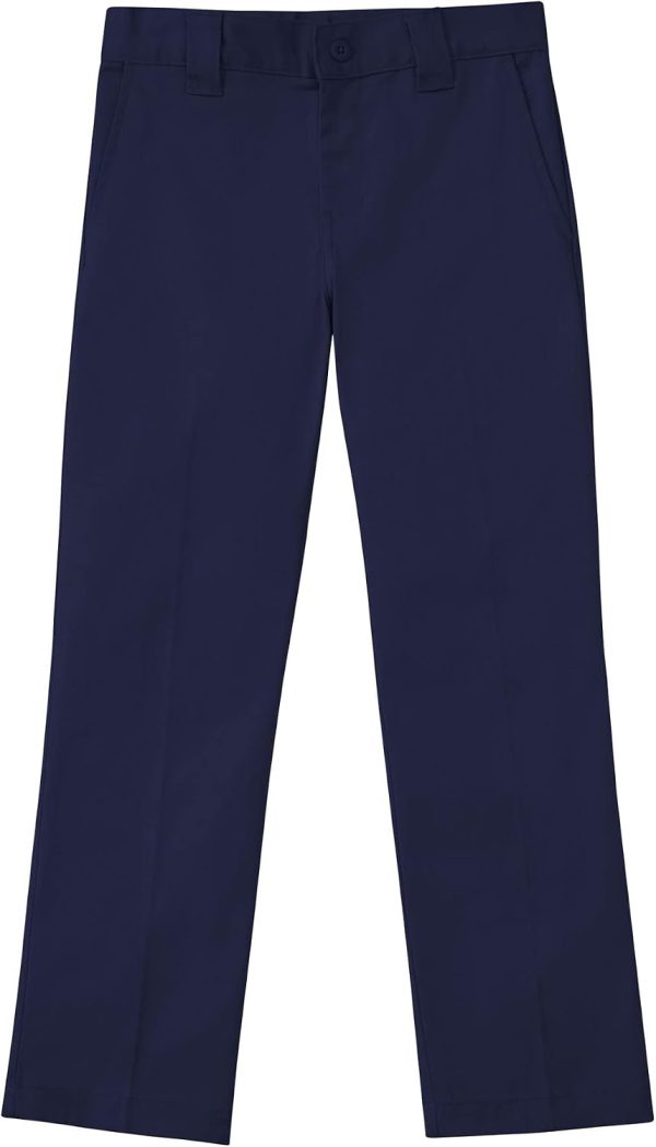 Classroom Uniforms Boys Pants Stretchable Narrow Leg Pockets Dark Navy-0